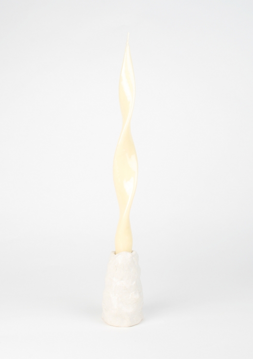 White candleholder